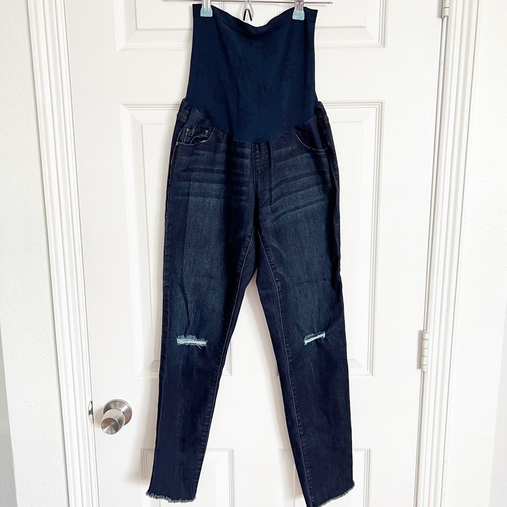 Jessica Simpson | Maternity Skinny Dark Wash Jeans - Picture 1 of 8
